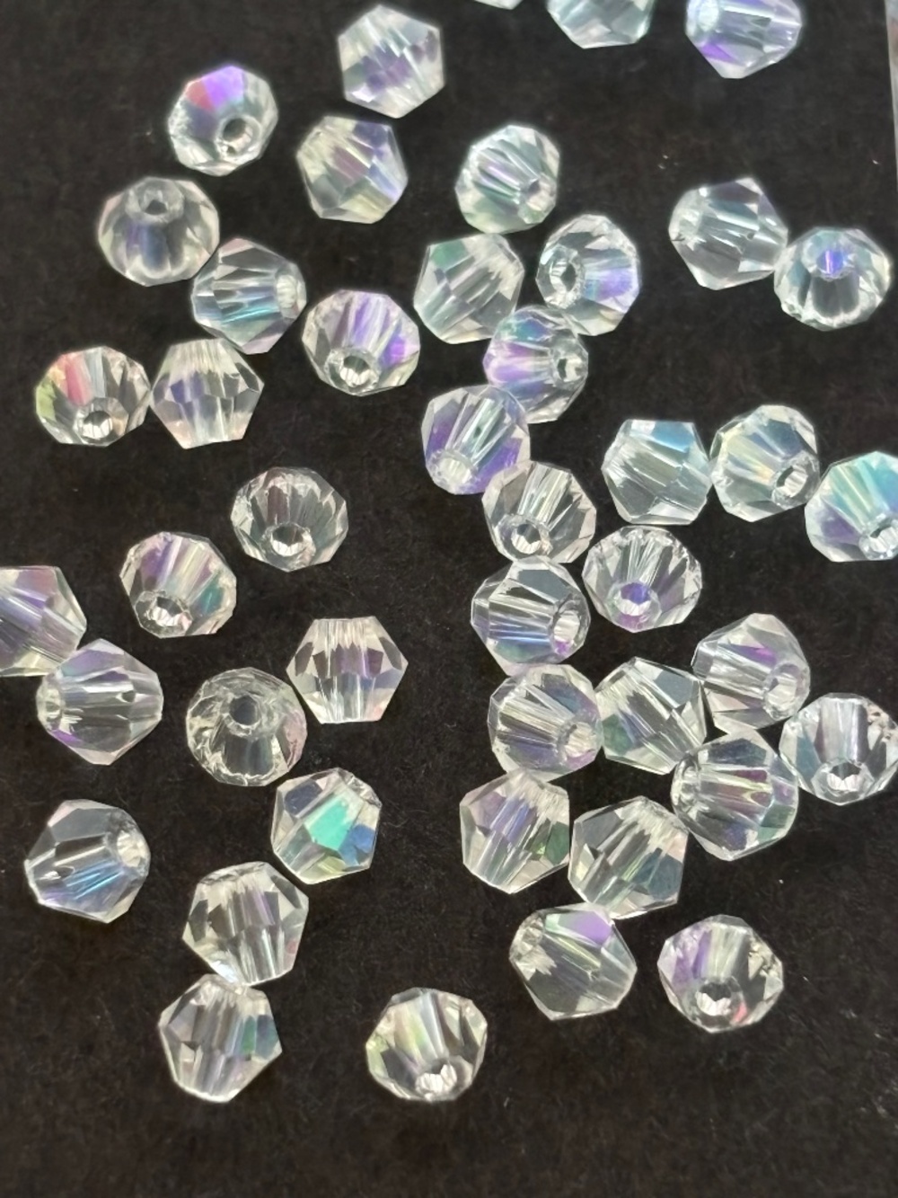 As Low As $2 Crystal AB Quality Chinese Crystal Bicone Beads 3mm (50)